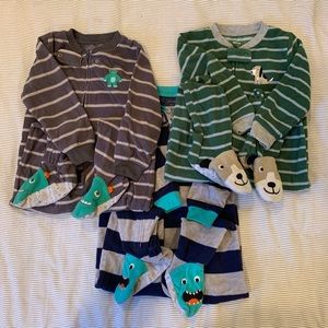 Toddler all in one fleece pjs